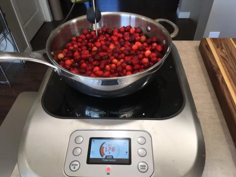 Making cranberry sauce on the Breville PolyScience Control Freak.