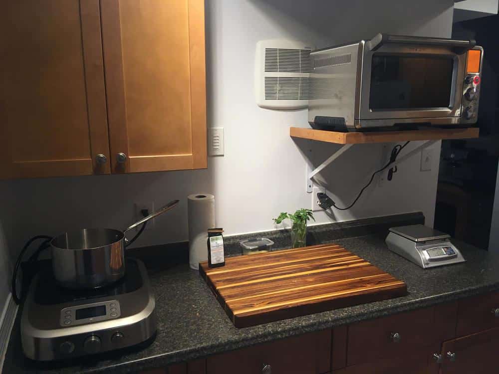 Basement kitchen with the Breville PolyScience Control Freak.
