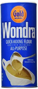 Wondra flour for a delicate crispy batter.