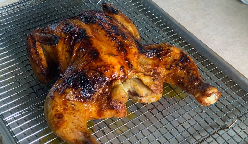 chicken cooked in the anova precision oven.