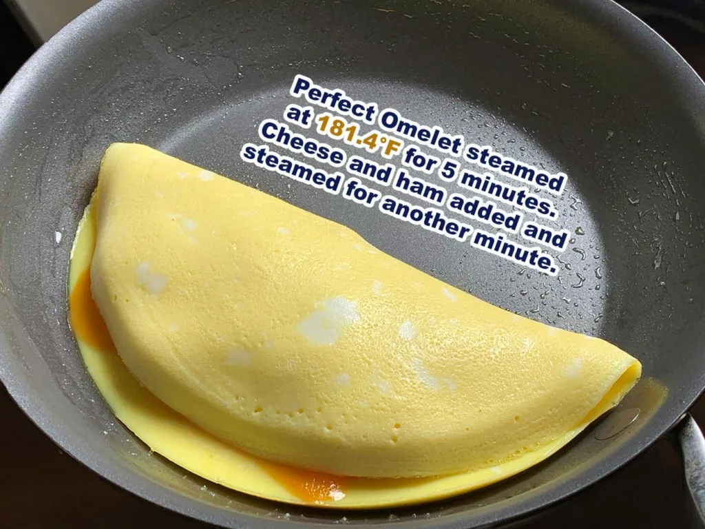 perfect omelet cooked in the Anova Precision Oven.