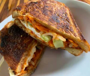 Bibimbap-Inspired Grilled Cheese Sandwich.