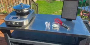 Keter XL Unity Outdoor Prep Kitchen with Induction Burner.