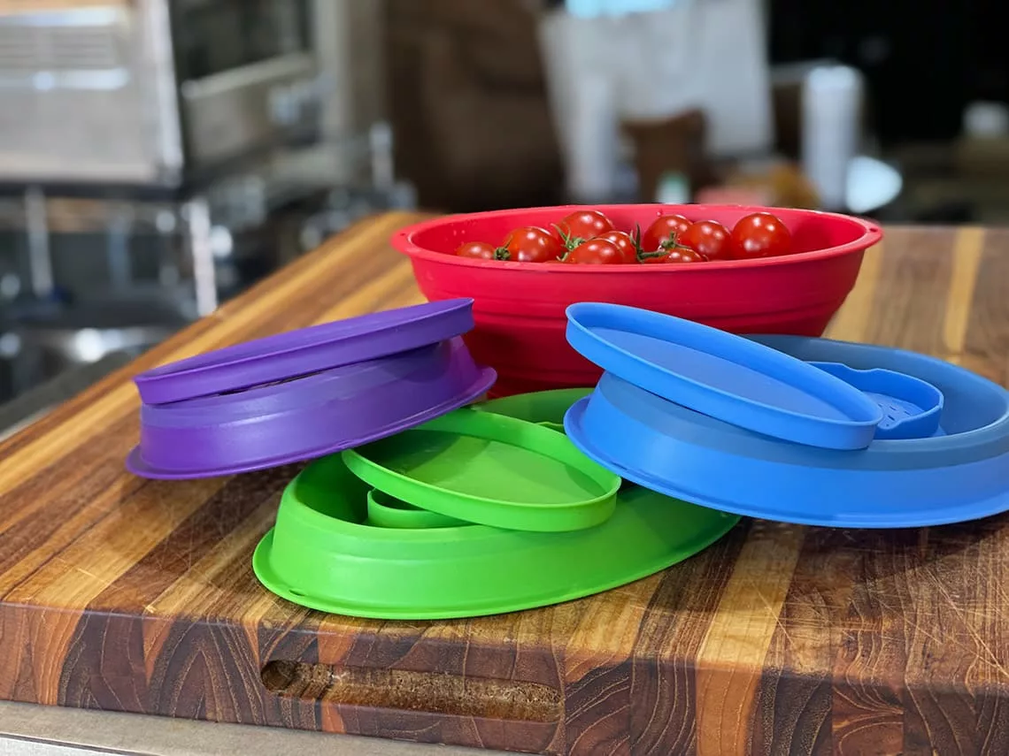 best mini colander with water collecting trays
