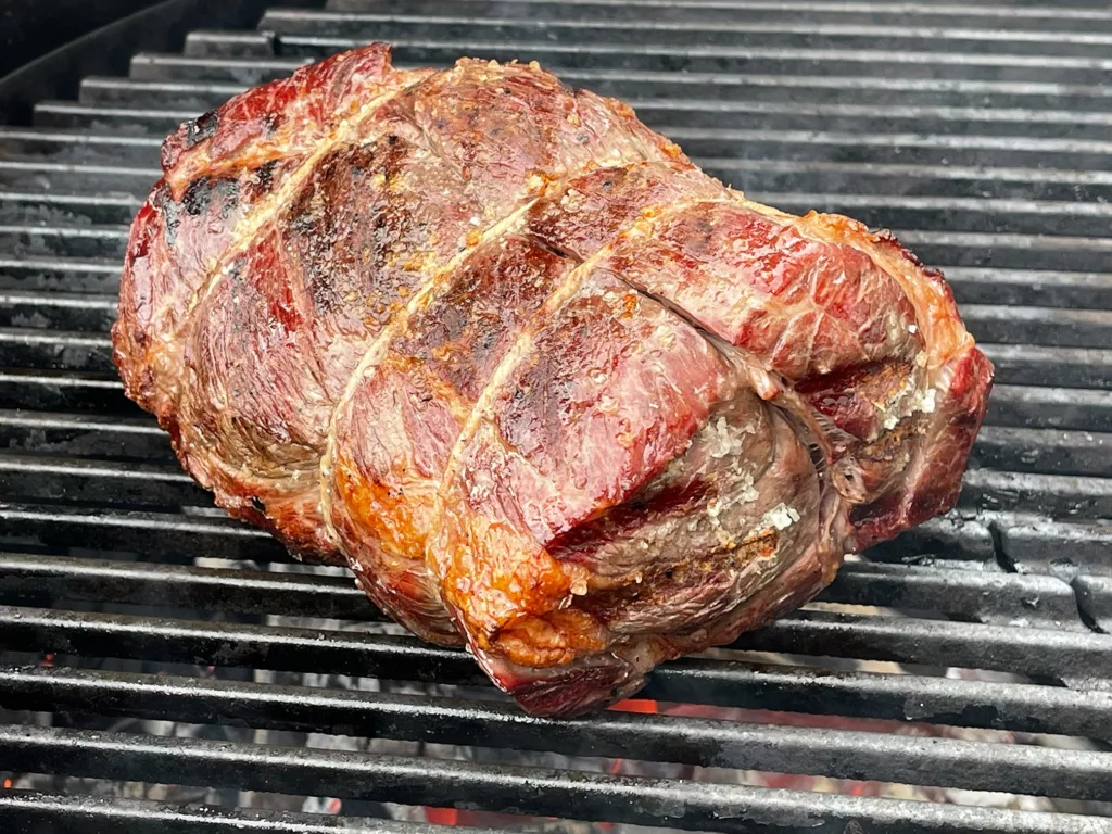 Sous vide roast beef seared on the Everdure 4K.