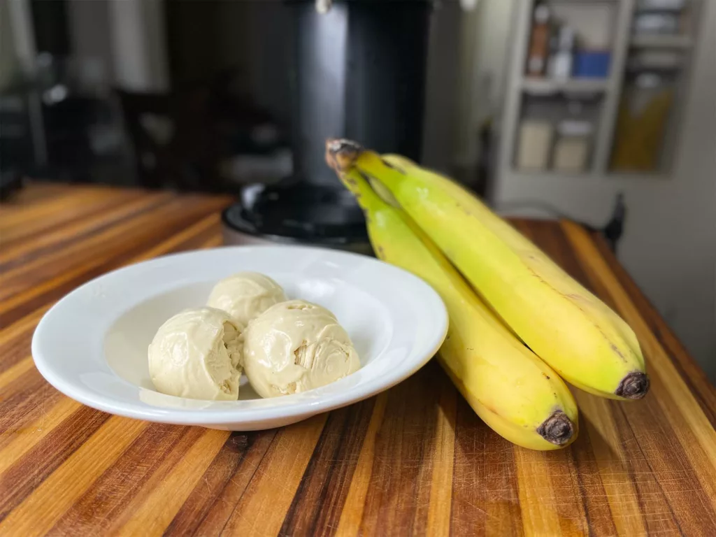 Ninja CREAMi Recipe Review: Banana Ice Cream.