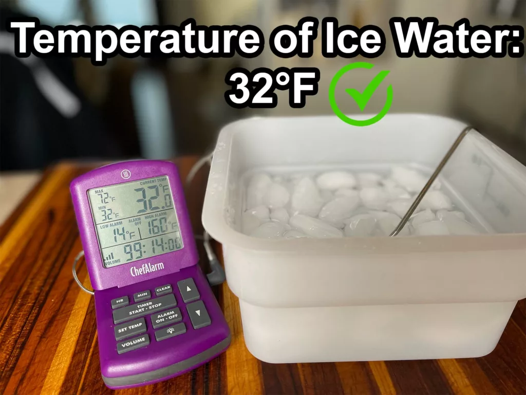 ThermoWorks ChefAlarm Review: Ice Water Temperature Test.
