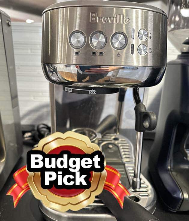 The Breville Bambino Plus is our budget pick for the best Breville espresso machine.