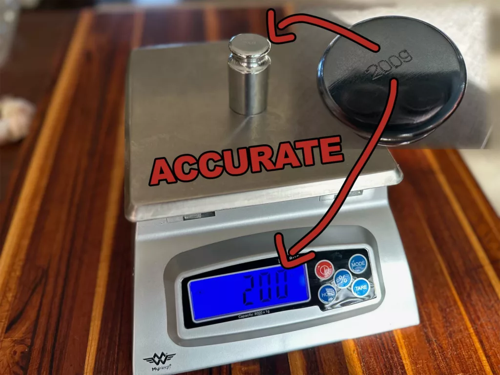 my weigh kd 8000 accuracy test