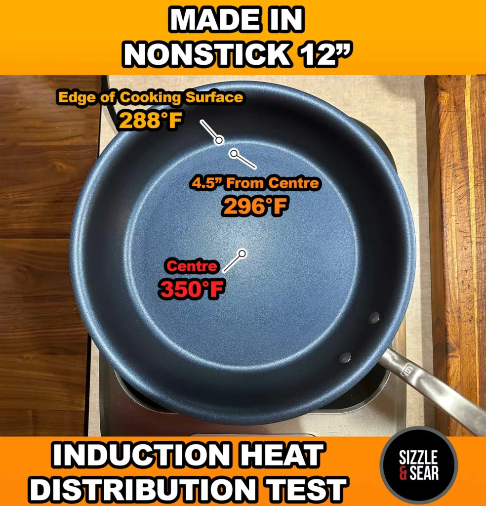 Made In Nonstick 12" Heat Distribution Test