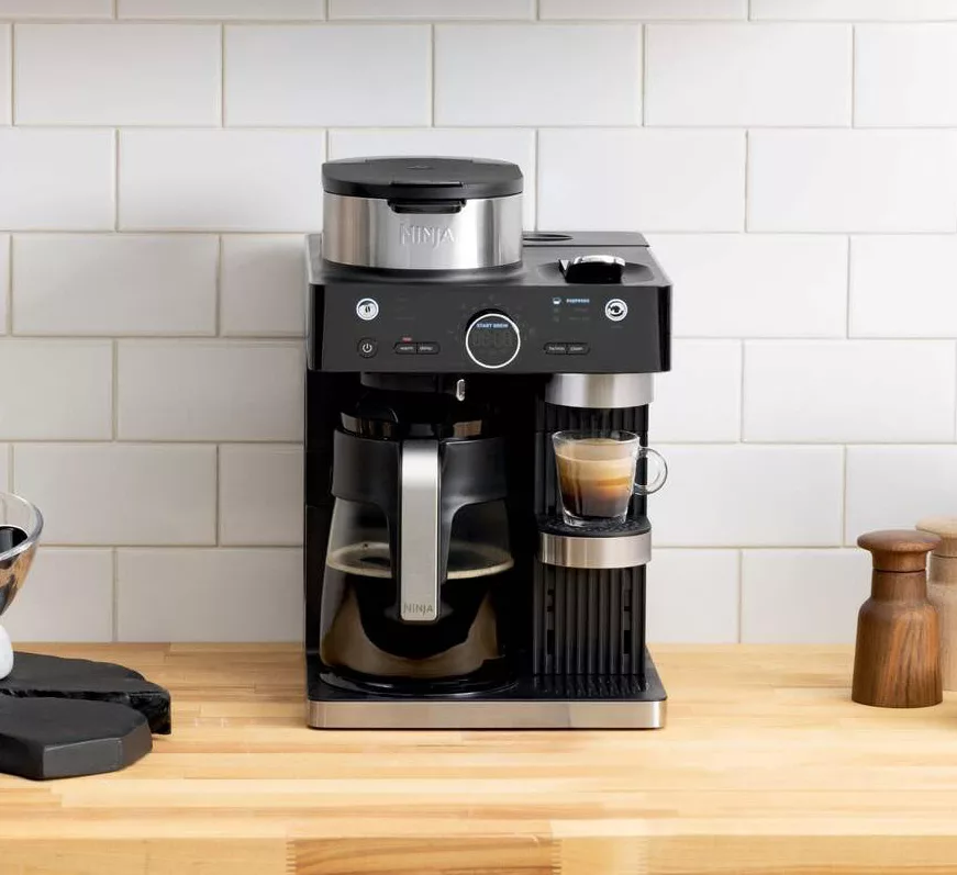The Ninja Espresso and Coffee Barista system currently available from Ninja.