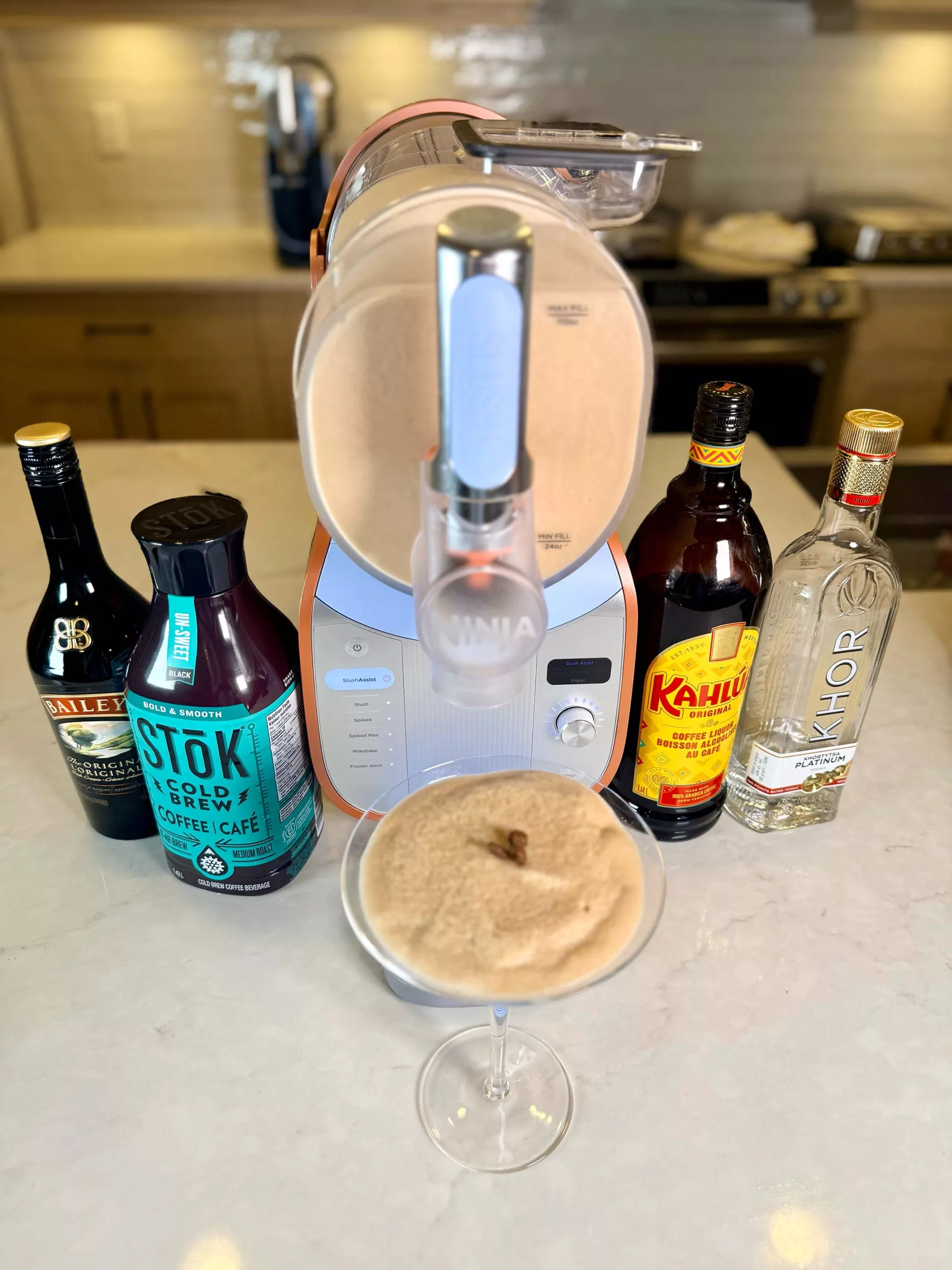 espresso martini made with the Ninja SLUSHi scaled